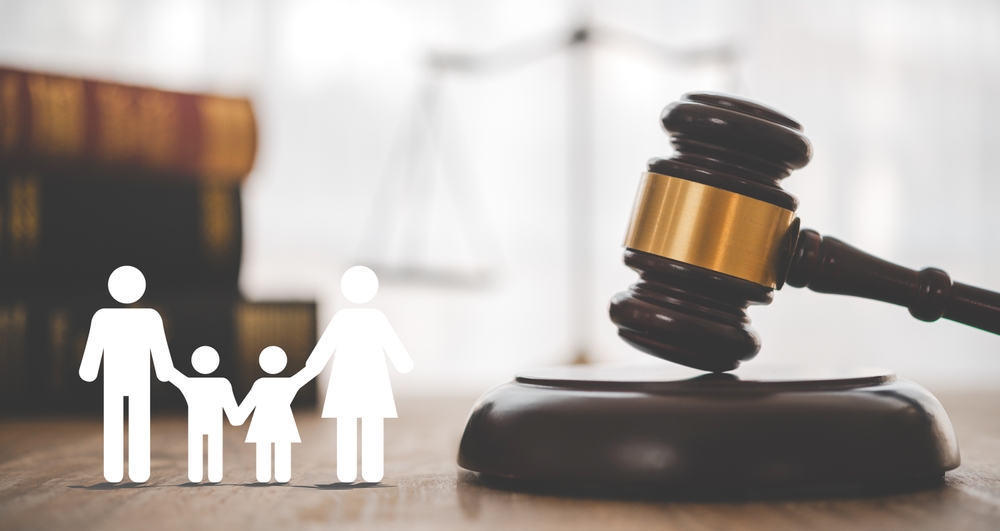 Family Figures With Judges Hammer