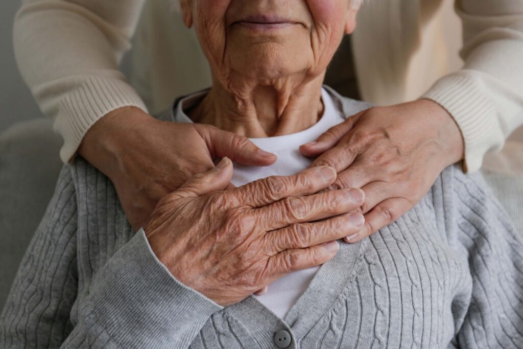 Care for an elderly woman